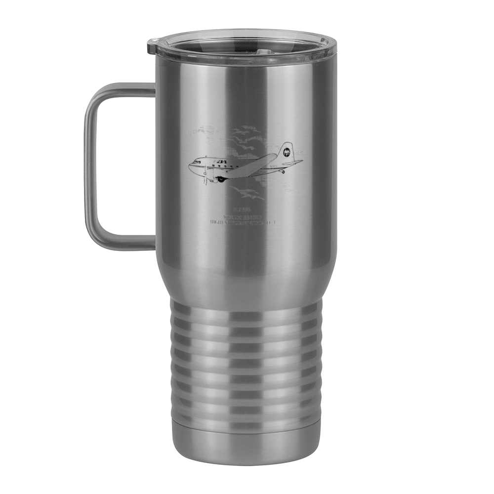 Personalized PBA Travel Coffee Mug Tumbler with Handle (20 oz) - Left View
