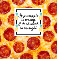 Thumbnail for Personalized Pepperoni Pizza Shower Curtain - Pineapple - Decorate View