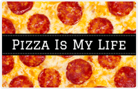 Thumbnail for Personalized Pepperoni Pizza Placemat - Ribbon Nameplate -  View