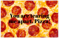 Thumbnail for Personalized Pepperoni Pizza Placemat - Text on Pizza -  View