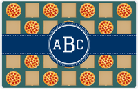 Thumbnail for Personalized Pepperoni Pizza Placemat II - Circle Ribbon Nameplate -  View