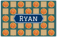 Thumbnail for Personalized Pepperoni Pizza Placemat II - Decorative Rectangle Nameplate -  View