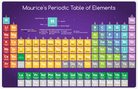 Thumbnail for Personalized Periodic Table Placemat I - Purple Starfield Background -  View