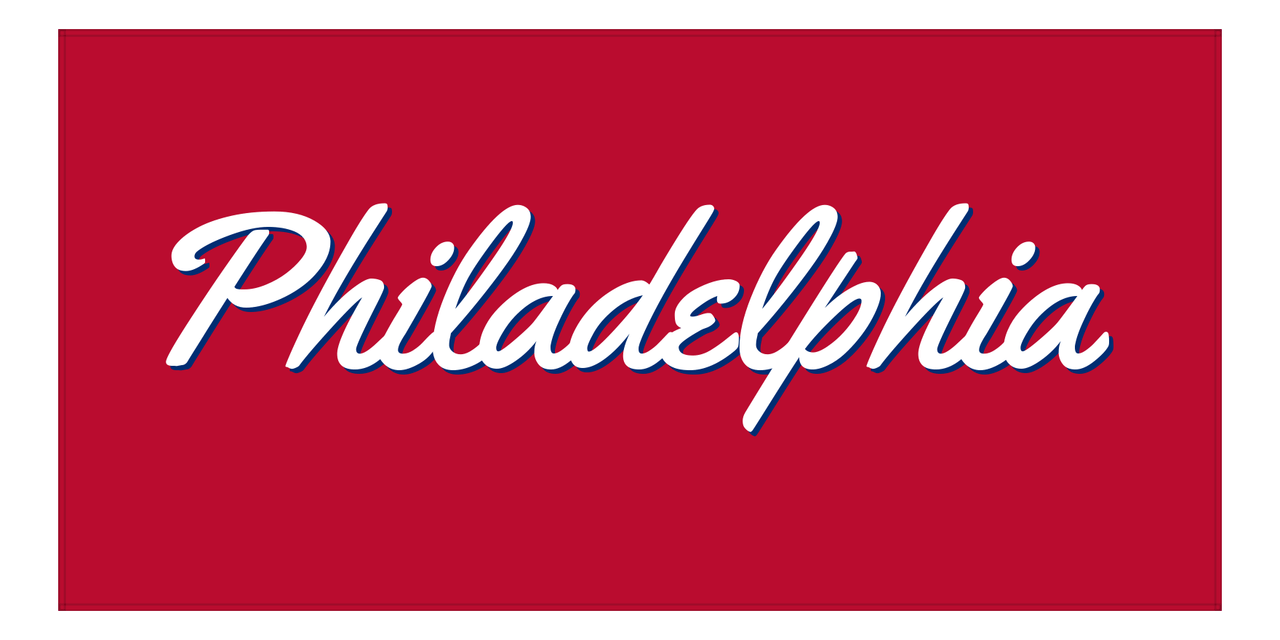 Personalized Philadelphia Beach Towel - Front View