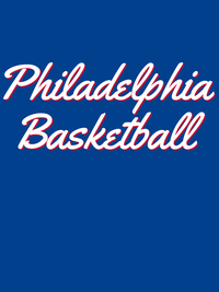 Thumbnail for Personalized Philadelphia Basketball T-Shirt - Blue - Decorate View