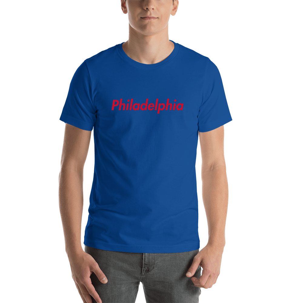 Personalized Philadelphia T-Shirt - Blue - Shirt View