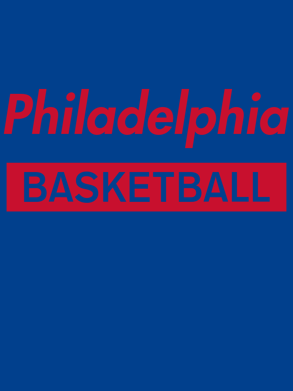 Philadelphia Basketball T-Shirt - Blue - Decorate View