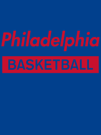 Thumbnail for Philadelphia Basketball T-Shirt - Blue - Decorate View