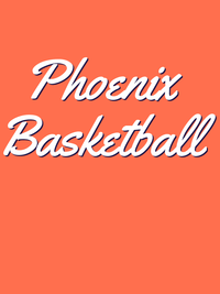 Thumbnail for Personalized Phoenix Basketball T-Shirt - Orange - Decorate View