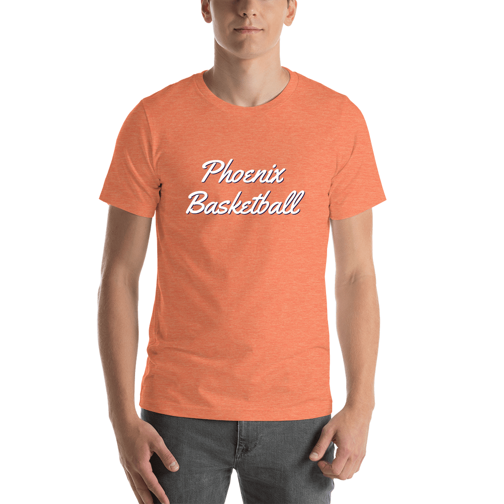 Personalized Phoenix Basketball T-Shirt - Orange - Shirt View