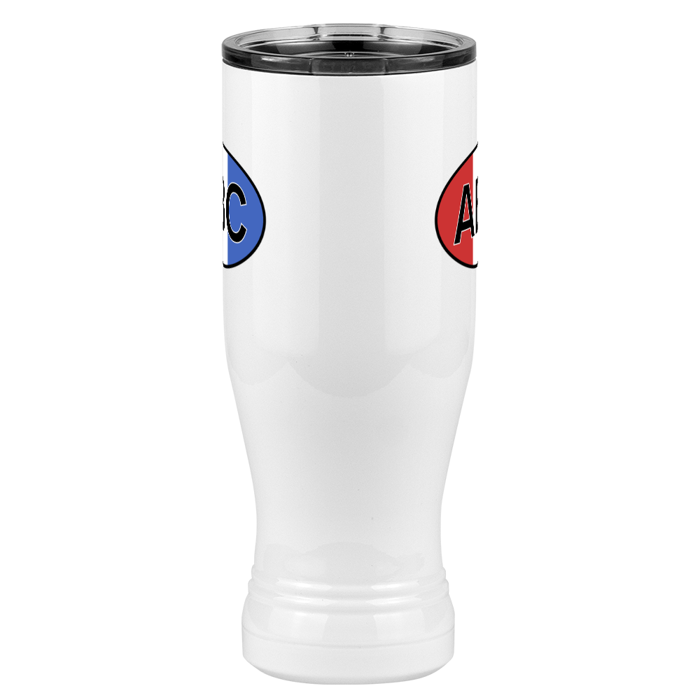 Personalized Pilsner Tumbler (20 oz) - Vertical Stripes - Front View