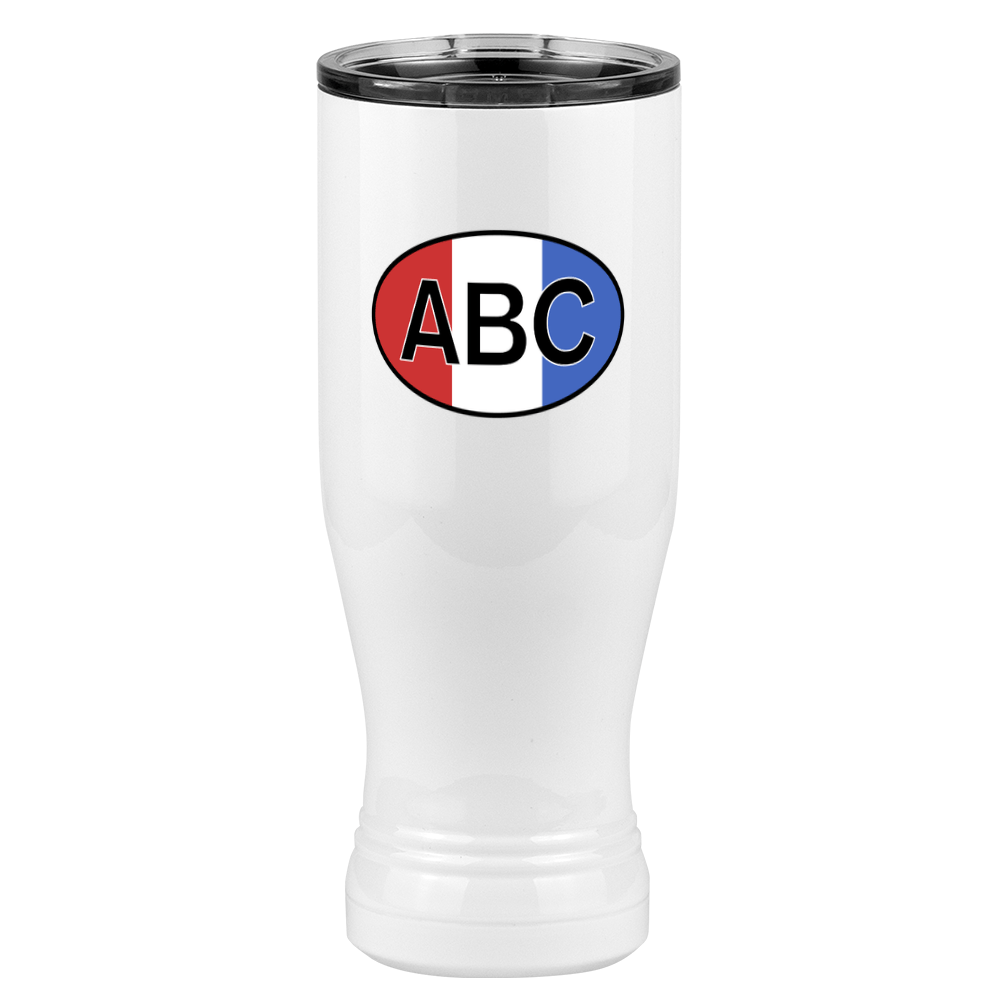 Personalized Pilsner Tumbler (20 oz) - Vertical Stripes - Left View
