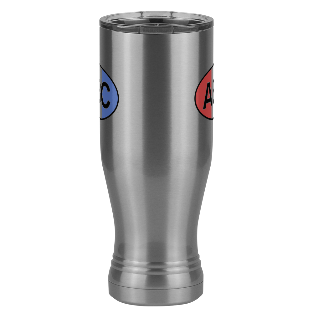 Personalized Pilsner Tumbler (20 oz) - Vertical Stripes - Front View