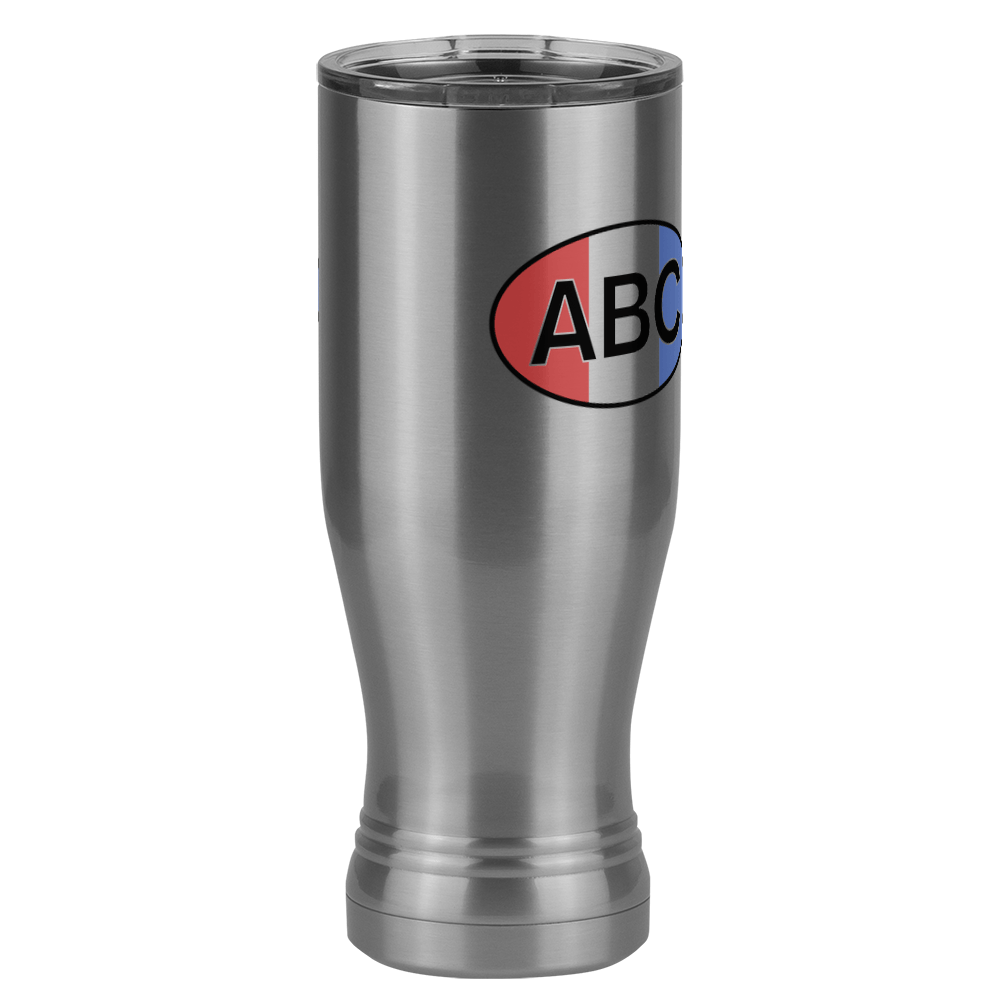 Personalized Pilsner Tumbler (20 oz) - Vertical Stripes - Front Right View