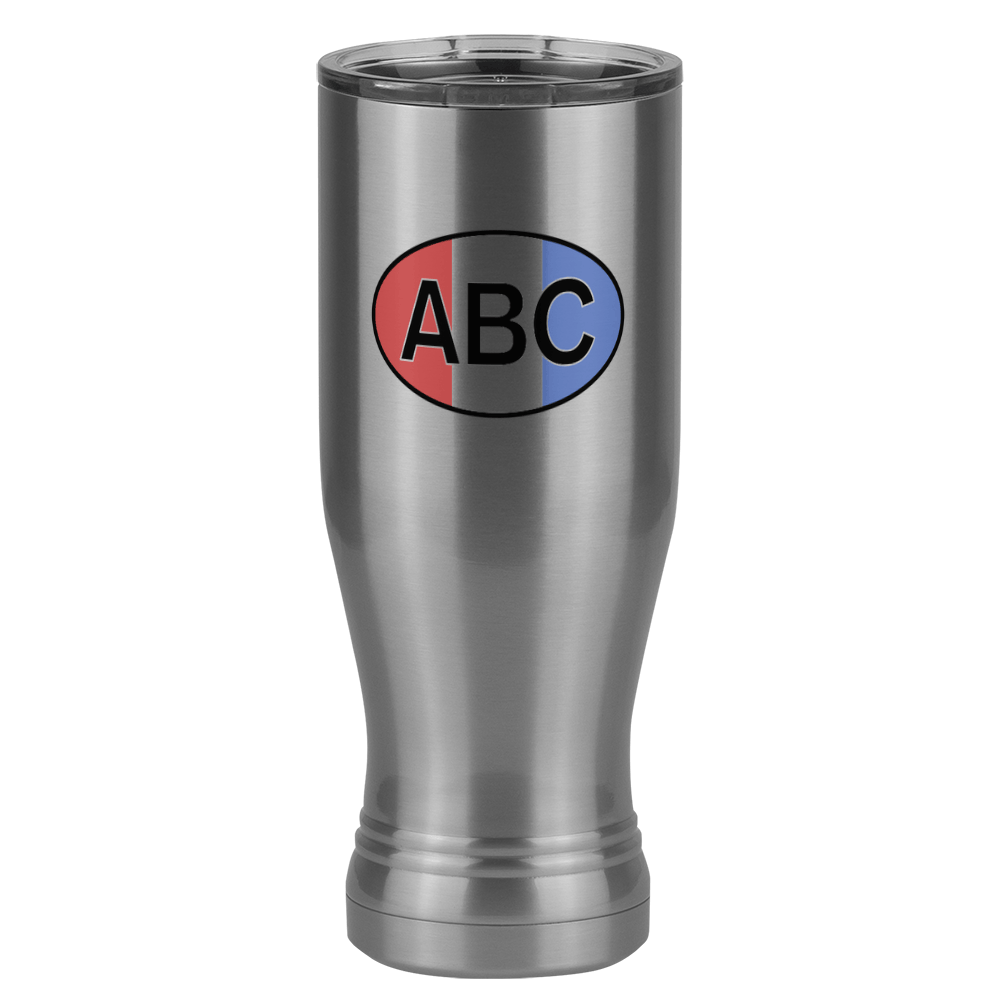 Personalized Pilsner Tumbler (20 oz) - Vertical Stripes - Left View