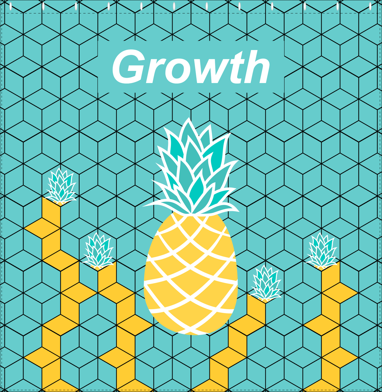 Personalized Pineapple Shower Curtain - Steps to Growth - Decorate View