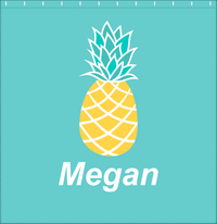 Thumbnail for Personalized Pineapple Shower Curtain - Text Below Big Pineapple - Decorate View