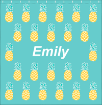 Thumbnail for Personalized Pineapple Shower Curtain - Many Pineapples II - Decorate View