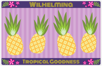 Thumbnail for Personalized Pineapple Placemat VI - Tropical Goodness - Vertical Stripes -  View