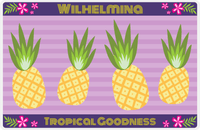 Thumbnail for Personalized Pineapple Placemat VI - Tropical Goodness - Horizontal Stripes -  View