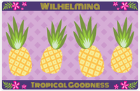 Thumbnail for Personalized Pineapple Placemat VI - Tropical Goodness - Diamond Background -  View