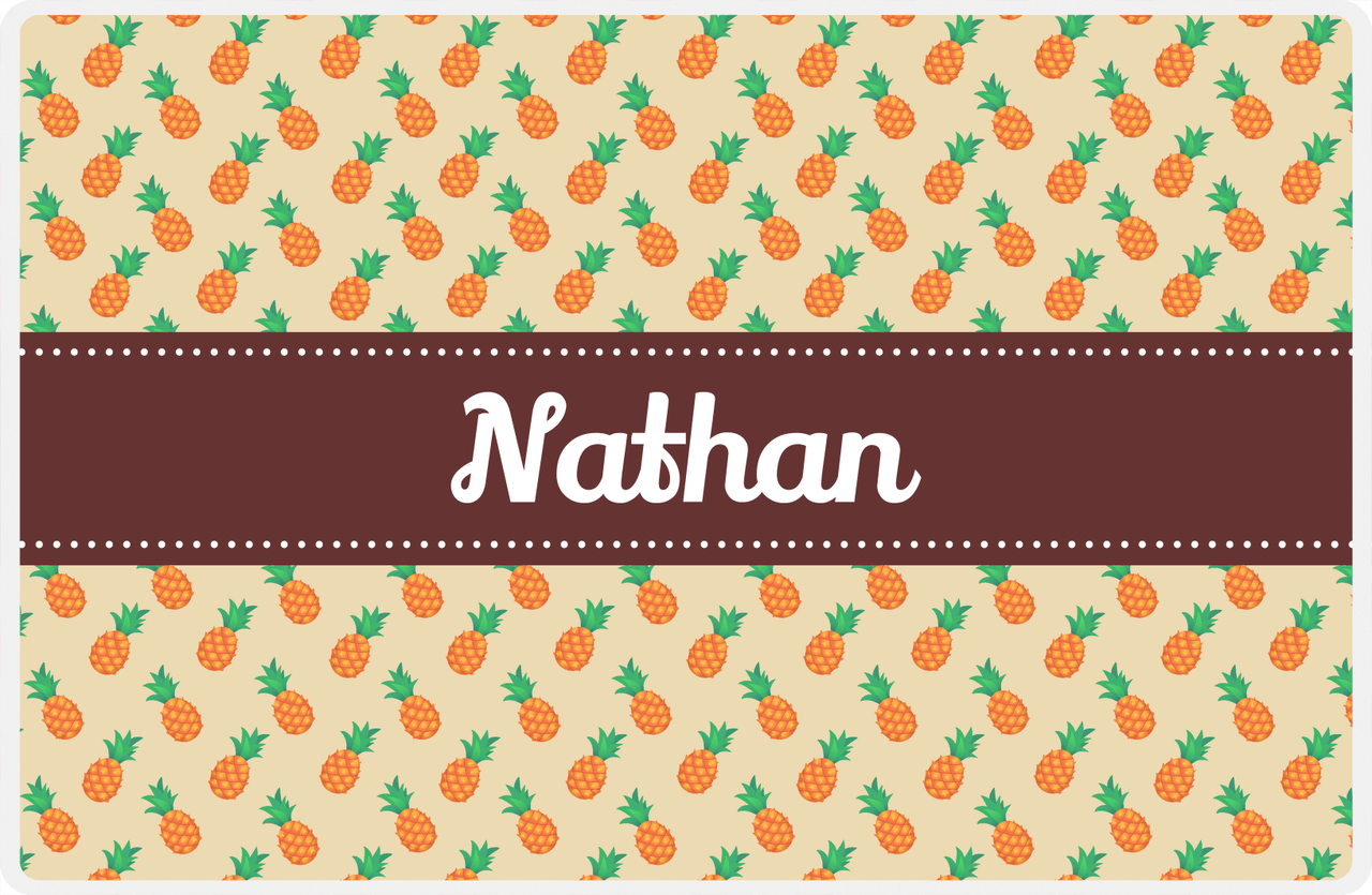 Personalized Pineapple Placemat IV - Ribbon Nameplate -  View