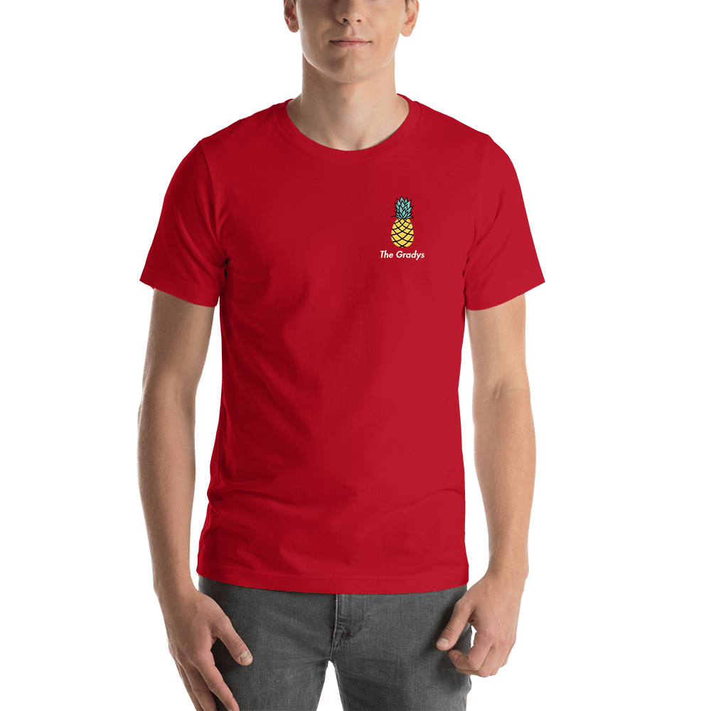 Personalized Pineapple T-Shirt - Red - Shirt View
