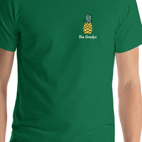 Thumbnail for Personalized Pineapple T-Shirt - Green - Shirt Close-Up View