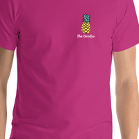 Thumbnail for Personalized Pineapple T-Shirt - Pink - Shirt Close-Up View