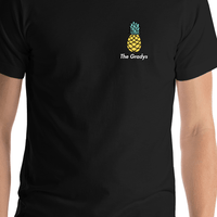 Thumbnail for Personalized Pineapple T-Shirt - Black - Shirt Close-Up View
