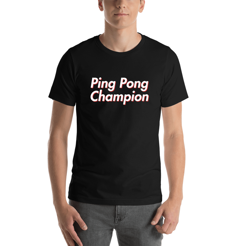 Ping Pong Champion T-Shirt - Black - Shirt View