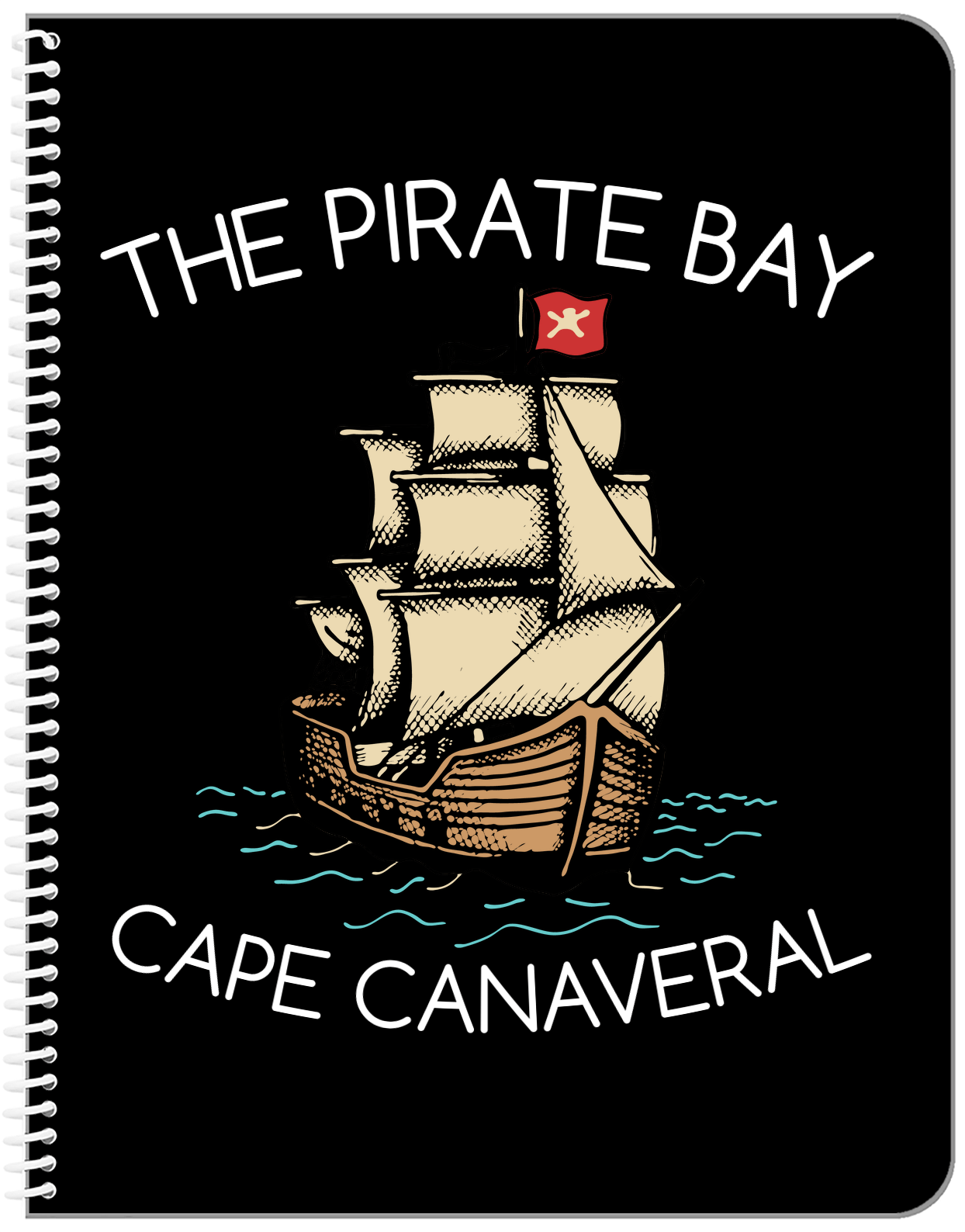 Personalized Pirates Notebook - Pirate Ship - Front View
