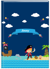Thumbnail for Personalized Pirate Journal IV - Boy Pirate with Sword - Blond Boy - Front View