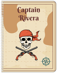 Thumbnail for Personalized Pirates Notebook - Arms & Bandana - Front View