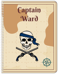 Thumbnail for Personalized Pirates Notebook - Arms & Half Bandana - Front View