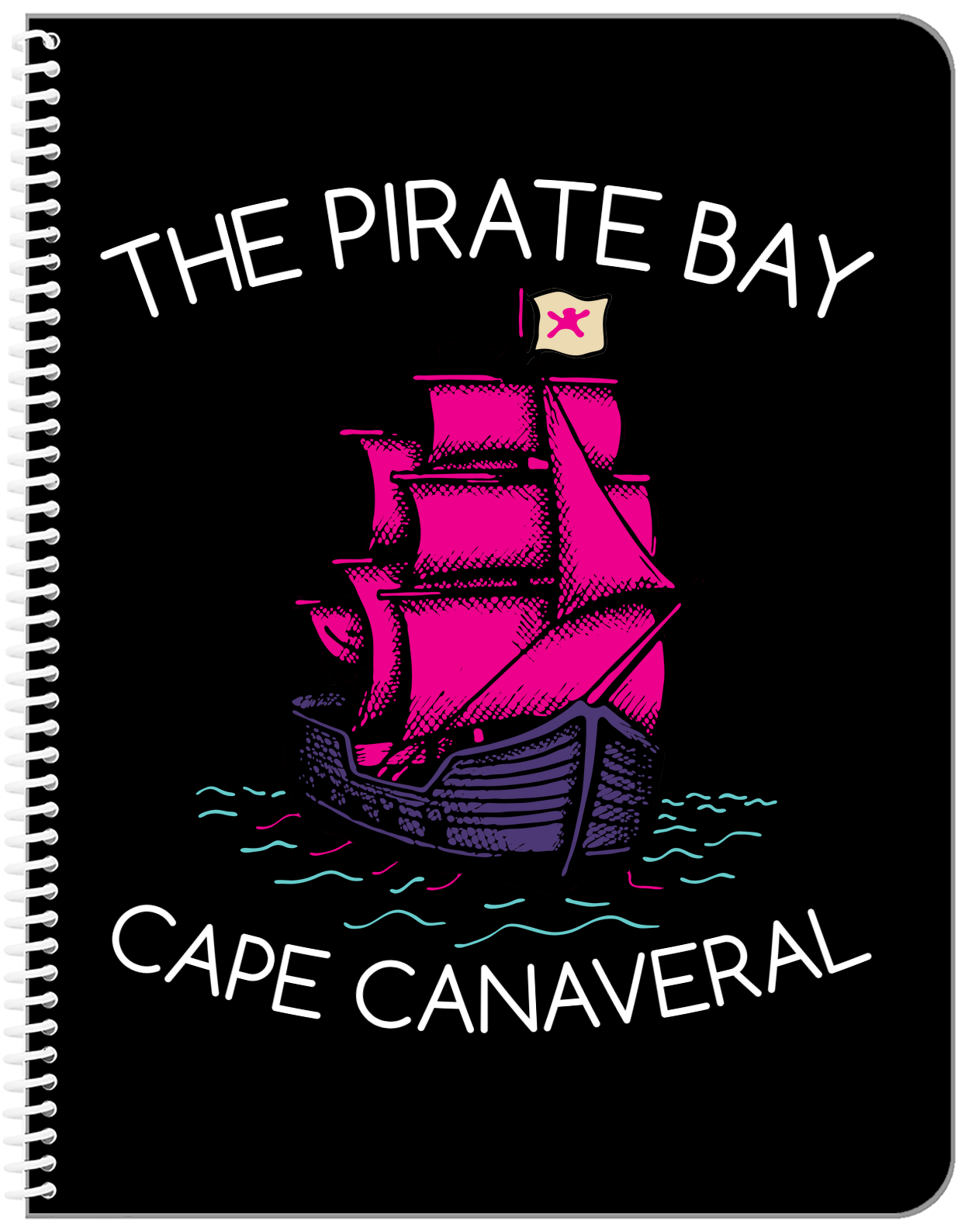 Personalized Pirates Notebook - Pirate Ship - Front View