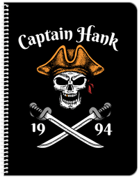 Thumbnail for Personalized Pirates Notebook - Captain - Front View