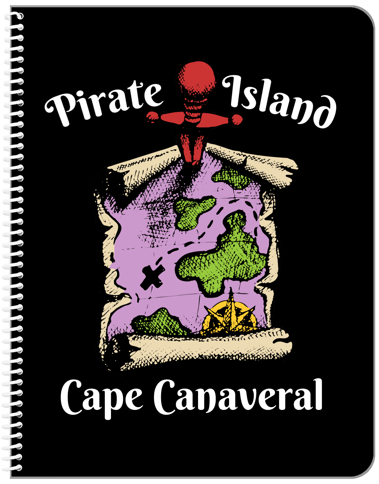 Personalized Pirates Notebook - Pirate Island - Front View