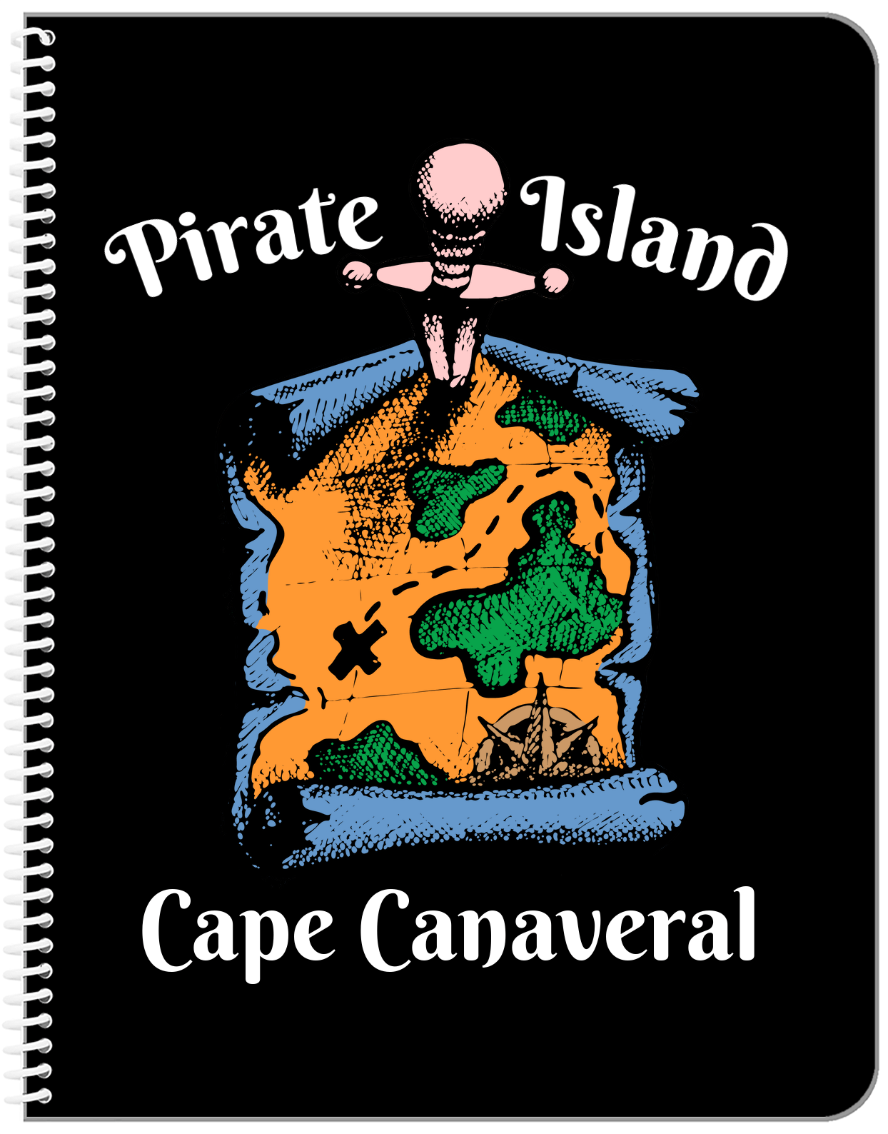 Personalized Pirates Notebook - Pirate Island - Front View
