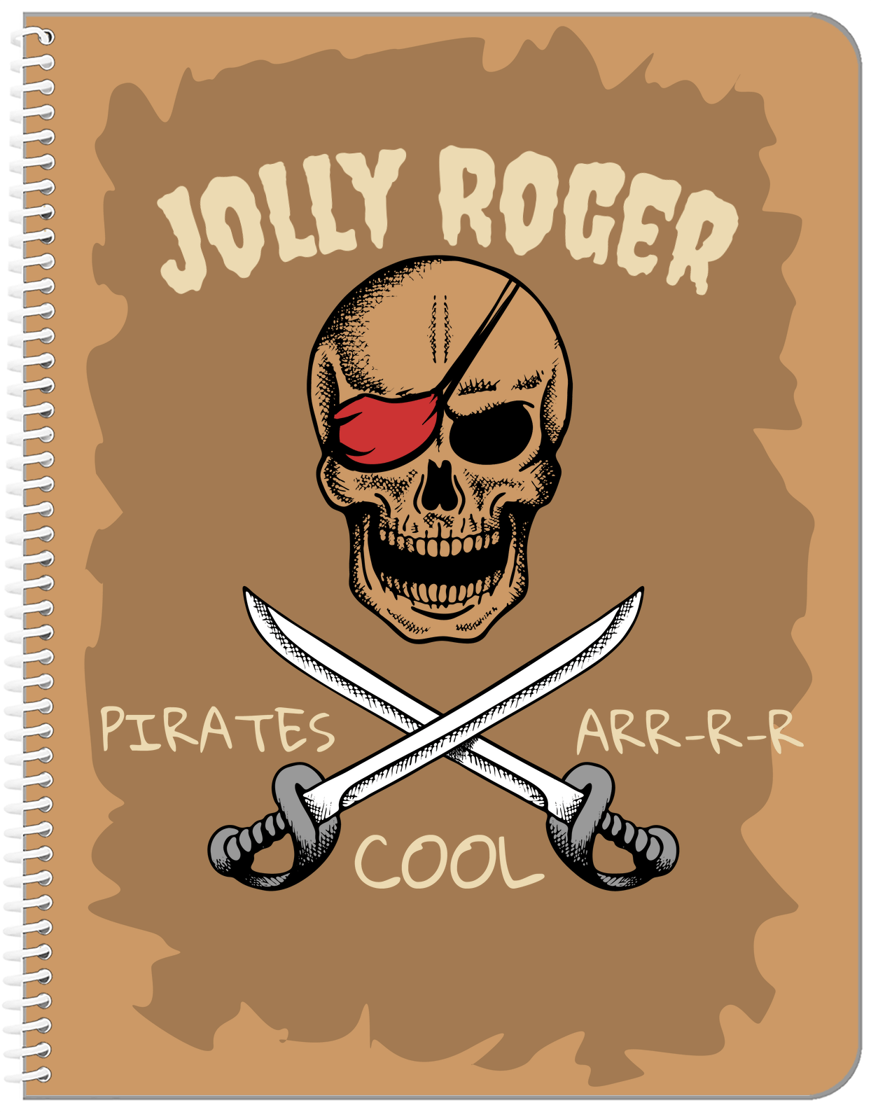 Personalized Pirates Notebook - Pirates Are Cool - Front View