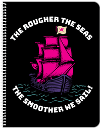 Thumbnail for Personalized Pirates Notebook - The Rougher The Seas - Front View