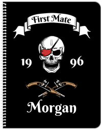 Thumbnail for Personalized Pirates Notebook - First Mate - Front View