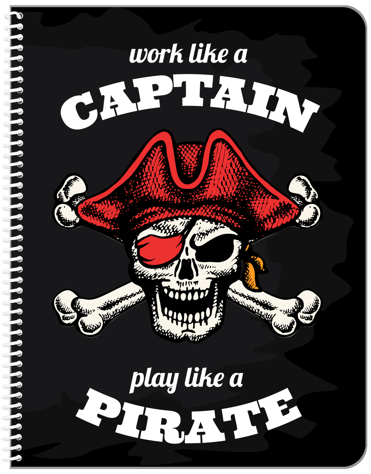 Pirates Notebook - Work Like a Captain - Front View
