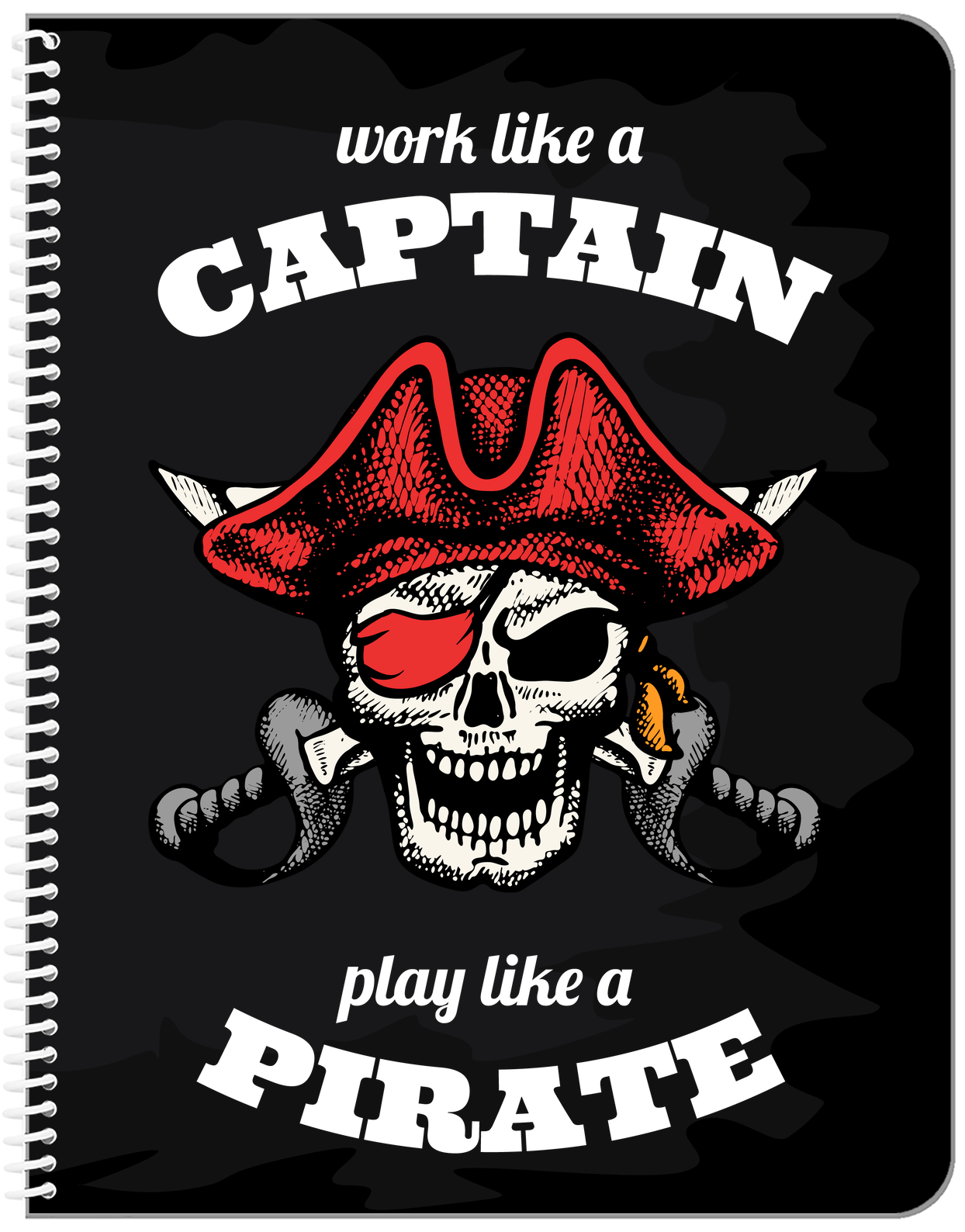 Pirates Notebook - Work Like a Captain - Front View