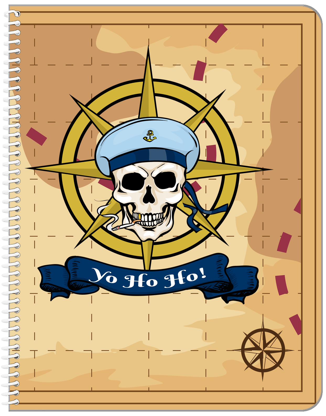 Pirates Notebook - Treasure Map - Front View