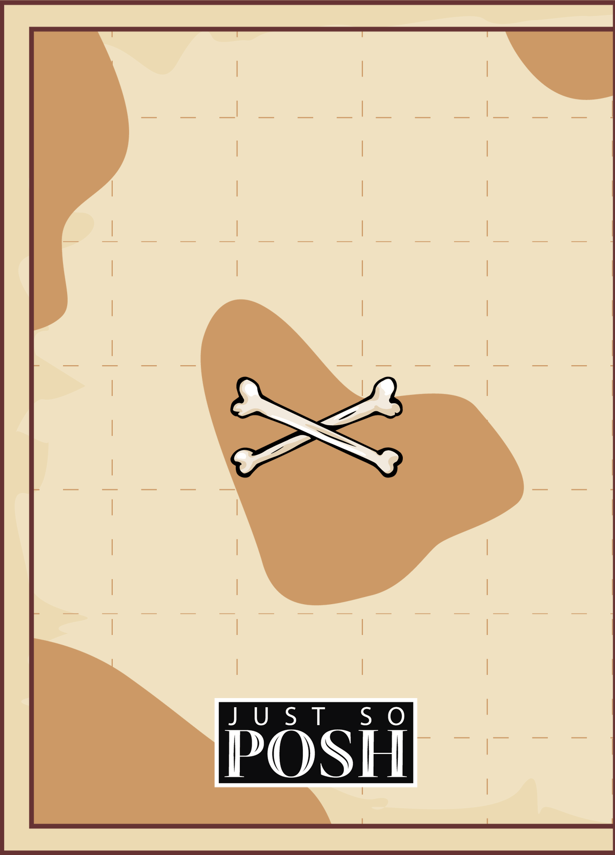 Personalized Pirates Journal - Crossbones, Bandana, & Eyepatch - Back View