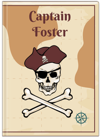 Thumbnail for Personalized Pirates Journal - Crossbones, Hat, & Eyepatch - Front View