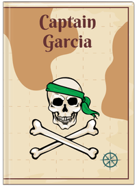 Thumbnail for Personalized Pirates Journal - Crossbones & Half Bandana - Front View
