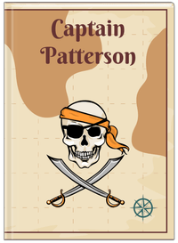 Thumbnail for Personalized Pirates Journal - Swords, Half Bandana, & Eyepatch - Front View