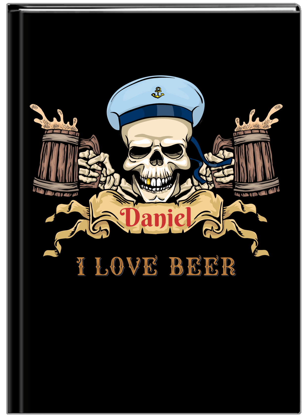 Personalized Pirates Journal - I Love Beer - Front View